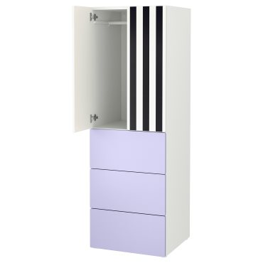 SMASTAD/PLATSA, wardrobe with 3 drawers, 60x57x181 cm, 295.499.18