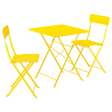 SUNDSÖ, table and 2 folding chairs/outdoor, 65x65 cm, 295.730.22