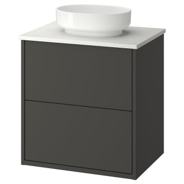 HAVBÄCK/VINDEL, έπιπλο νιπτήρα με συρτάρια/νιπτήρα, 62x49x77 cm, 296.224.52