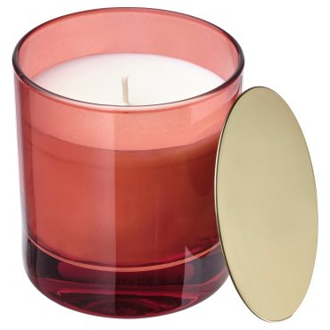 VINTERFINT, αρωματ κερί σε γυάλινο δοχείο με καπάκι/πορτοκάλι και γαρύφαλλο,, 305.517.69