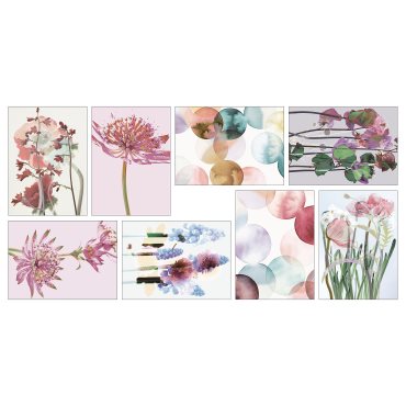 VÄXBO, art card/lush garden/8 pack, 13x18 cm, 305.709.37