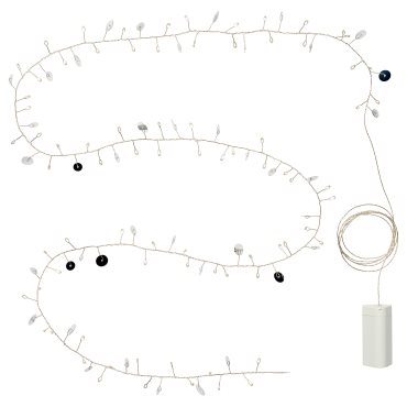 STRÅLA, lighting chain with built-in LED light source/battery-operated, 306.332.18