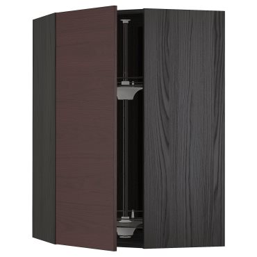 METOD, corner wall cabinet with carousel, 68x100 cm, 393.354.79