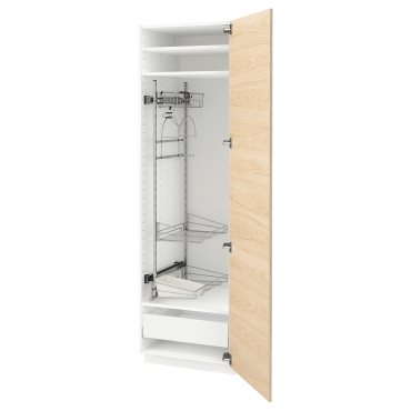 METOD/MAXIMERA, high cabinet with cleaning interior, 393.432.19