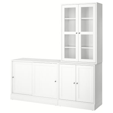 HAVSTA, storage combination with sliding doors, 202x47x212 cm, 395.348.36