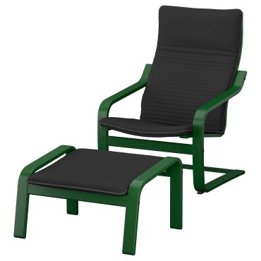 POÄNG, armchair and footstool, 396.255.58