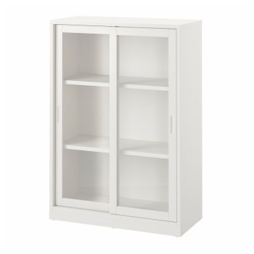 TONSTAD, cabinet with sliding glass doors, 81x37x116 cm, 404.888.95