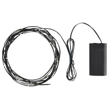 STRÅLA, γιρλάντα με ενσωματωμένο φωτισμό LED/40 λαμπτήρες/λειτουργία με μπαταρία/εξωτερικού χώρου, 405.824.78