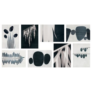 VÄXBO, art card/abstracts/set of 8, 13x18 cm, 405.835.76