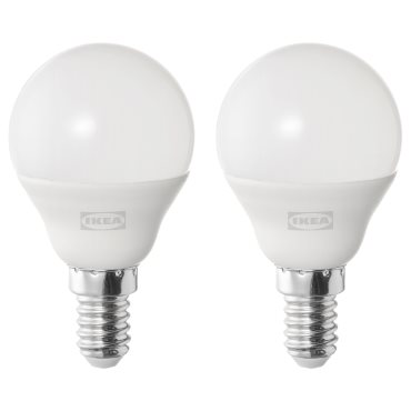 SOLHETTA, LED bulb E14 470 lumen/2 pack, 4000 K, 405.915.00