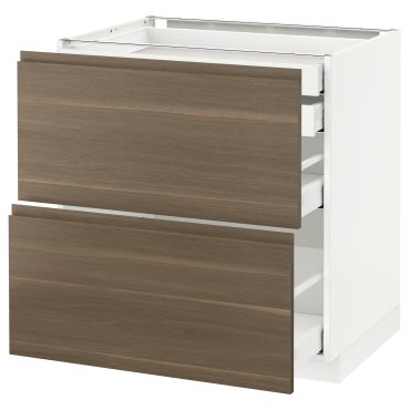 METOD/MAXIMERA, base cabinet 2 fronts/2 low/1 medium/1 high drawer, 491.314.86