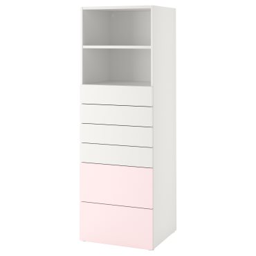SMASTAD/PLATSA, bookcase with 6 drawers, 60x57x181 cm, 493.880.71