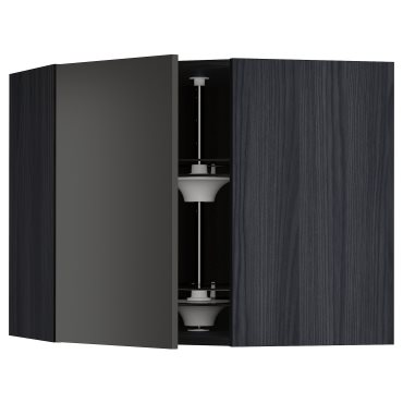 METOD, corner wall cabinet with carousel, 68x60 cm, 494.986.49
