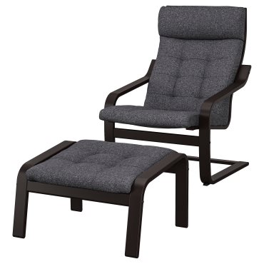 POÄNG, armchair and footstool, 495.020.81