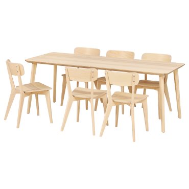 LISABO/LISABO, table and 6 chairs, 200 cm, 495.450.85