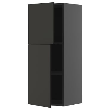 METOD, wall cabinet with shelves/2 doors, 40x100 cm, 495.894.42