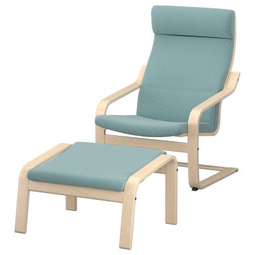 POÄNG, armchair and footstool, 496.254.78