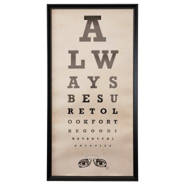 KNOPPÄNG, frame with poster/Always be sure, 35x70 cm, 505.607.01