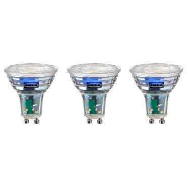 SOLHETTA, LED bulb GU10 345 lumen/3 pack, 4000 K, 505.915.28