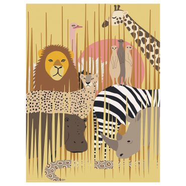 SANDLÖPARE, poster/animals on the savannah, 30x40 cm, 506.019.09