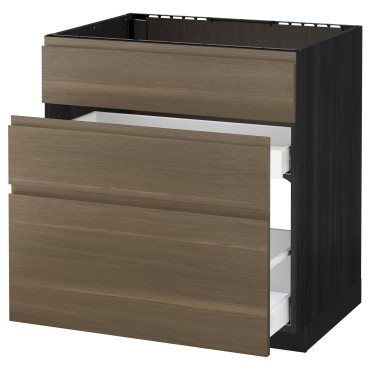 METOD/MAXIMERA, base cabinet for sink+3 fronts/2 drawers, 591.314.95