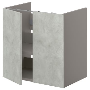 ENHET, base cabinet for washbasin with shelves/doors, 593.224.14