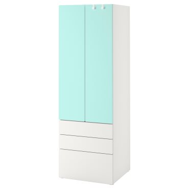 SMASTAD/PLATSA, wardrobe with 3 drawers, 60x42x181 cm, 594.262.18