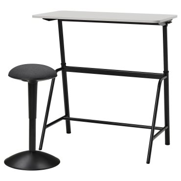 GLADHÖJDEN/NILS, table and sit/stand support, 595.012.22