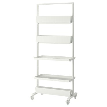 MITTZON, frame with castors/display shelf/cable box, 85x205 cm, 595.146.77