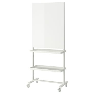 MITTZON, frame with castors/whiteboard/display shelf/cable box, 85x205 cm, 595.146.82