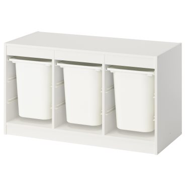 TROFAST, σύνθεση αποθήκευσης με κουτιά, 99x44x56 cm, 595.747.32
