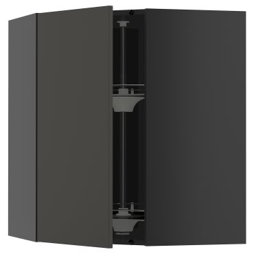 METOD, corner wall cabinet with carousel, 68x80 cm, 595.885.45