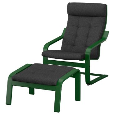 POÄNG, armchair and footstool, 596.254.68