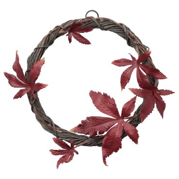 SMYCKA, artificial wreath in/outdoor, 22 cm, 604.965.35