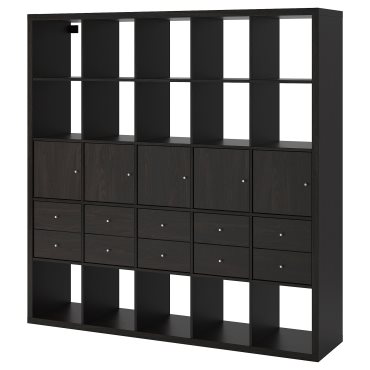 KALLAX, shelving unit with 10 inserts, 182x182 cm, 692.783.35