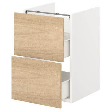 ENHET, base cabinet for washbasin with 2 drawers, 693.210.46