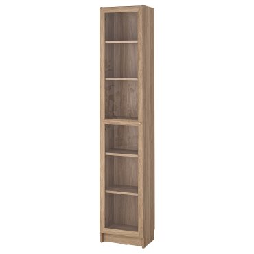 BILLY/OXBERG, bookcase with glass door, 40x30x202 cm, 695.818.31