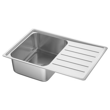 VATTUDALEN, inset sink, 1 bowl with drainboard, 703.151.72