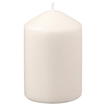 LÄTTNAD, unscented block candle, 703.384.56