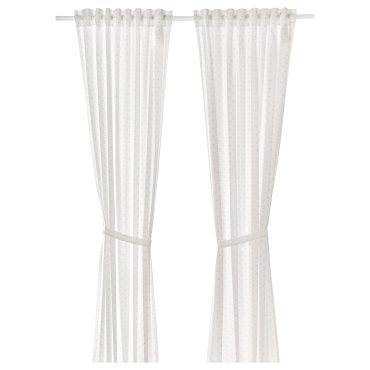 LEN, curtains with tie-backs, 1 pair, 704.576.37