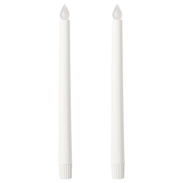 ÄDELLÖVTRÄD, candle with built-in LED light source/indoor/2 pack, 28 cm, 705.202.62