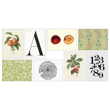 VÄXBO, καλλιτεχνική κάρτα/Στοιχεία της φύσης, 8 τεμ. 13x18 cm, 705.610.02