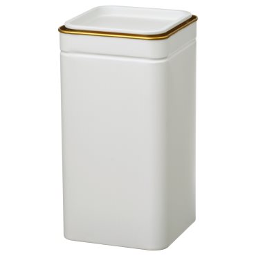 BLOMNING, tin with lid for coffee/tea, 10x10x20 cm, 706.090.23