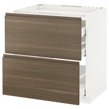 METOD/MAXIMERA, base cabinet for hob/2 fronts/3 drawers, 791.316.92