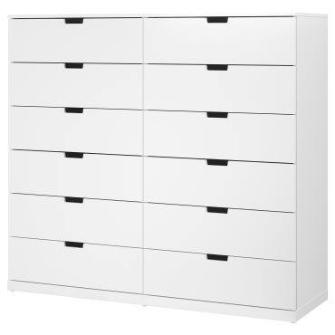 NORDLI, chest of 12 drawers, 160x145 cm, 792.394.90