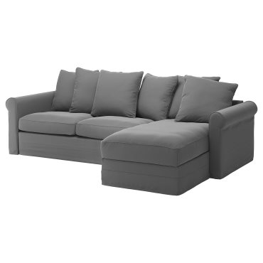 GRÖNLID, 3-seat sofa-bed with chaise longue, 795.366.16