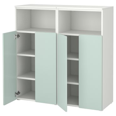 SMASTAD/PLATSA, storage combination with 6 shelves, 120x42x123 cm, 795.496.28