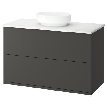 HAVBÄCK/VINDEL, έπιπλο νιπτήρα με συρτάρια/νιπτήρα, 102x49x77 cm, 796.224.64