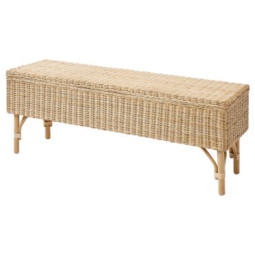 TOLKNING, bench with storage/handmade, 120 cm, 805.126.57