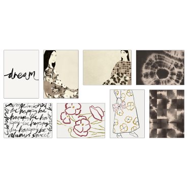 VÄXBO, καλλιτεχνική κάρτα/Γεμάτο λουλούδια, 8 τεμ. 13x18 cm, 805.452.38